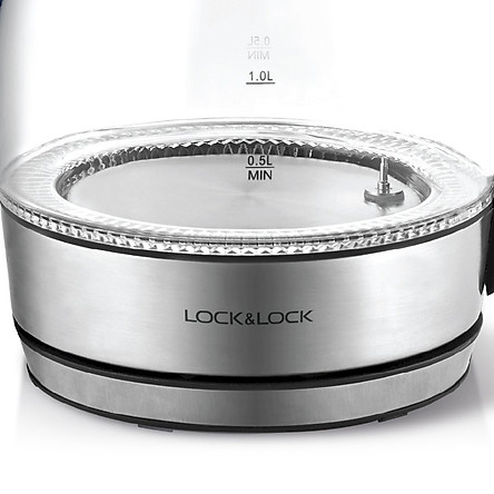 Ấm Điện Thủy Tinh Siêu Tốc Có Điều Chỉnh Nhiệt Độ Lock&Lock EJK341 (1.8L) - Hàng chính hãng