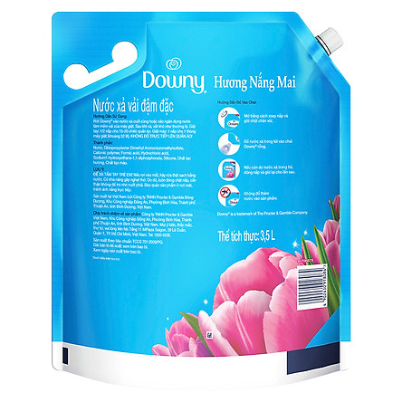 Nước Xả Vải Downy Nắng Mai  (3.5L/ Túi) - Giữ quần áo tươi mới - Hương thơm tươi mới kéo dài 