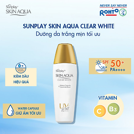 Sữa Chống Nắng Hằng Ngày Dưỡng Trắng Sunplay Skin Aqua Clear White SPF 50+, PA++++ (25g)