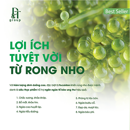 Rong Nho Khô Tách Nước Okinawa (5 gói x 20g) - Thần Dược Đại Dương