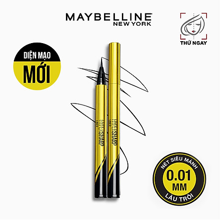 Bút Kẻ Mắt Nước Siêu Sắc Mảnh Không Lem Không Trôi Maybelline New York HyperSharp Liner Đen 0.5g