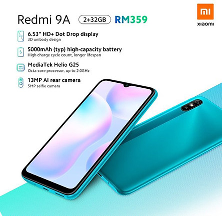 Điện thoại Xiaomi Redmi 9A (2GB/32GB) - Hàng chính hãng