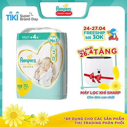 Tã Dán Pampers Nội Địa Nhật Bản NB70/S64/M52/L42