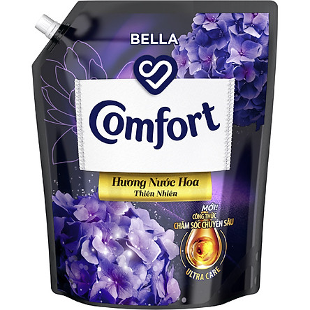 Nước Xả Làm Mềm Vải Comfort Chăm Sóc Chuyên Sâu Hương Nước Hoa Thiên Nhiên Bella Túi 3.8L