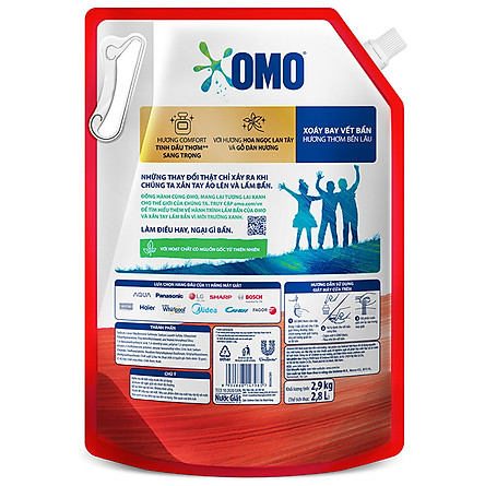 Túi Nước Giặt OMO Matic Comfort Hương Tinh dầu thơm 2.9kg