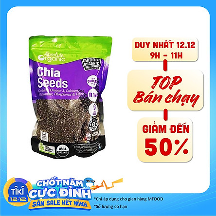 Hạt Chia Seeds Tím Absotute Organic Úc túi 1kg