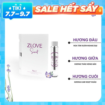 Nước Hoa Vùng Kín Zlove Secret -Hương Thơm Ngọt Ngào, Nữ Tính - Lưu Giữ Mùi Hương Cả Ngày (1ml)