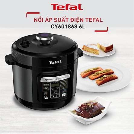 Nồi áp suất điện đa năng Tefal 6 Lít - CY601868 - 15 chức năng - Hàng chính hãng