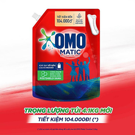 Túi Nước Giặt Omo Matic Cửa Trên (4.0Kg)