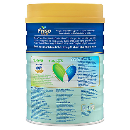 Sữa Bột Friso Gold 4 850g (Dành Cho Trẻ Từ 2 - 6 Tuổi)