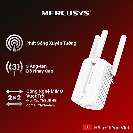 Bộ Kích Sóng Wifi Repeater Mercusys MW300RE 300Mbps - Hàng Chính Hãng