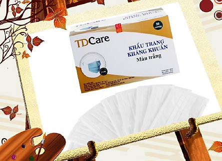 Khẩu Trang Y Tế Kháng Khuẩn Cao Cấp TDCare 4 Lớp- Hộp 50 Cái.