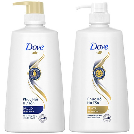 Combo Dove Phục Hồi Hư Tổn Dầu Gội 640g + Kem Xả 610g