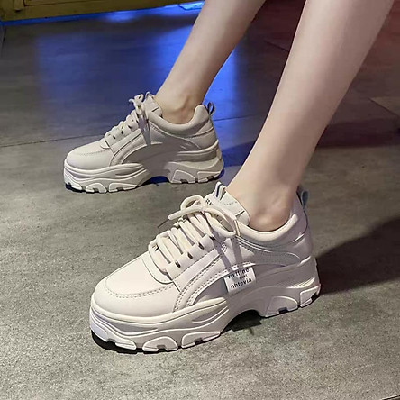 Giầy thể thao nữ,sneakers ULzzang full trắng độn đế năng động và cá tính