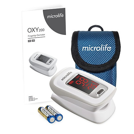 Microlife OXY 200 - Máy đo nồng độ Oxy trong máu và nhịp tim kèm bao đựng máy