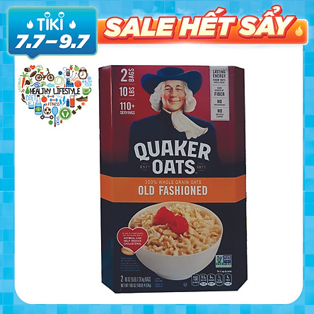 Yến Mạch Quaker Oats Old Fashion 4,52kg (Dạng Hạt cán Mỏng)