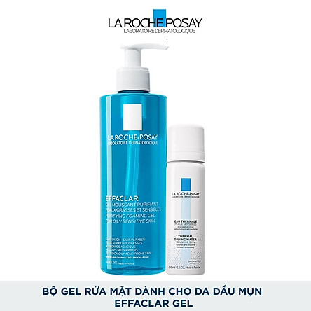 Bộ sản phẩm làm sạch và bảo vệ da dầu nhạy cảm La Roche-Posay Effaclar Gel
