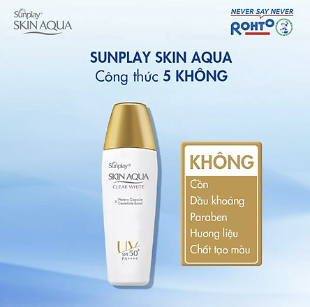 Sữa Chống Nắng Dưỡng Da Trắng Mịn Tối Ưu Sunplay Skin Aqua Clear White SPF50+, PA++++ (55g)