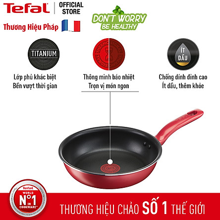 Combo Tefal So Chef Chảo chiên chống dính đáy từ G1350295 21cm, Nồi chống dính đáy từ G1354595 22cm và Chảo chiên chống dính đáy từ G1358495 24cm sâu lòng - Hàng chính hãng