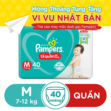 Tã Quần Pampers Giữ Dáng Mới Gói Lớn L36/XL32/XXL28/M40