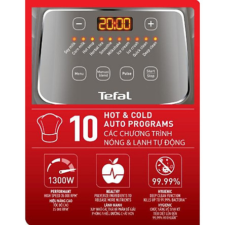 Máy xay sinh tố Tefal BL967B66 - Hàng chính hãng