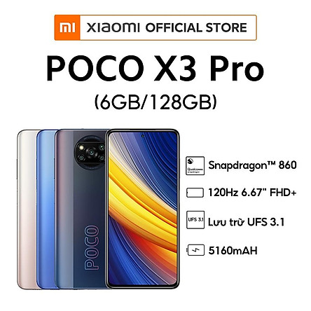  Điện thoại Xiaomi Poco X3 Pro 6GB l 128GB - Hàng chính hãng