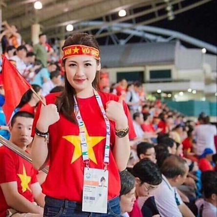 Ao Thun Mau đỏ Cổ động Việt Nam In Hinh Ngoi Sao Vang Atn4123 Tiki