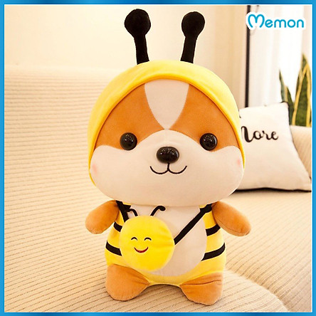 Gấu bông chó Shiba cosplay 25cm cao cấp - Hàng chính hãng Memon - Đồ chơi thú nhồi bông chó Shiba cosplay, Kích thước 25cm, Bông gòn mềm mịn, bền đẹp, dễ sử dụng và an toàn cho trẻ nhỏ.