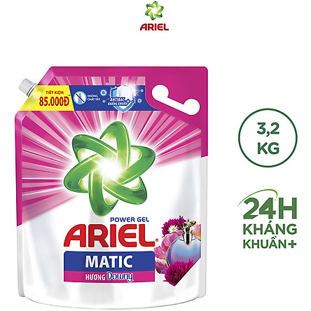 Nước Giặt Ariel Hương Downy Túi 3.2Kg