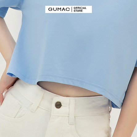 Áo croptop nữ in chữ GUMAC ATB335