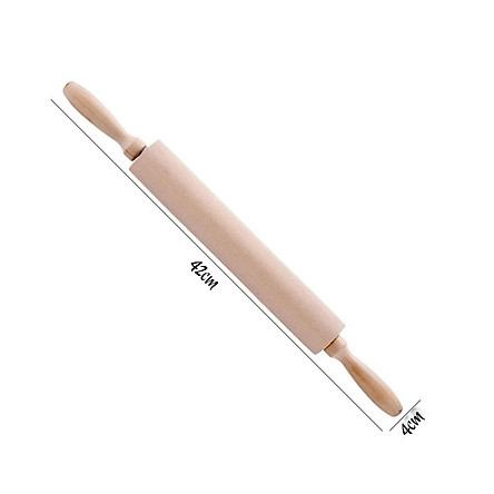 Cây Lăn Bột Gỗ Trục Xoay ,Rolling Pin (42cm)