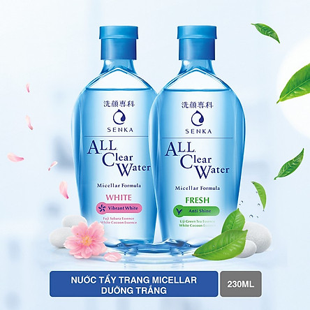 Nước tẩy trang SENKA A.L.L. CLEAR WATER Micellar Formula White 230ml