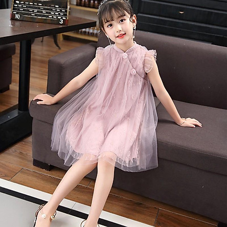  VL1Size 140-160 (20-35kg)Đầm cho bé gái, kiểu dáng công chúaThời trang trẻ Em hàng quảng châu 
