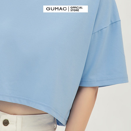 Áo croptop nữ in chữ GUMAC ATB335