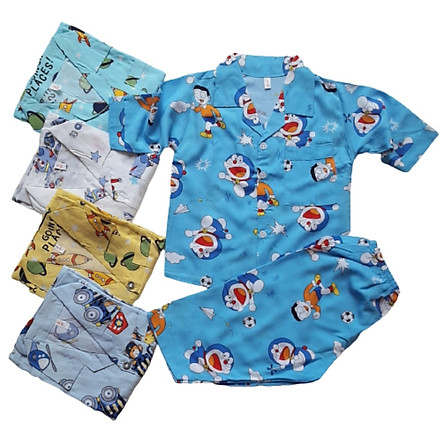 Combo 2 bộ quần áo trẻ em Tole, lanh PIJAMA tay dài quần dài cho bé trai Size 5 -23kg