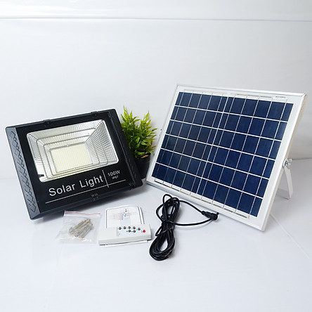 Đèn Năng Lượng Mặt Trời 100W - Đèn Pha Led Năng Lượng Mặt Trời Chống Nước Chuẩn IP67 - Hàng chính hãng | Megahome365 | Tiki