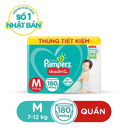 Tã Quần Pampers Giữ Dáng MegaBox M180/L162/XL144