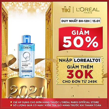 Nước Tẩy Trang L'Oreal 3 In 1 Micellar Làm Sạch Sâu (95ml)