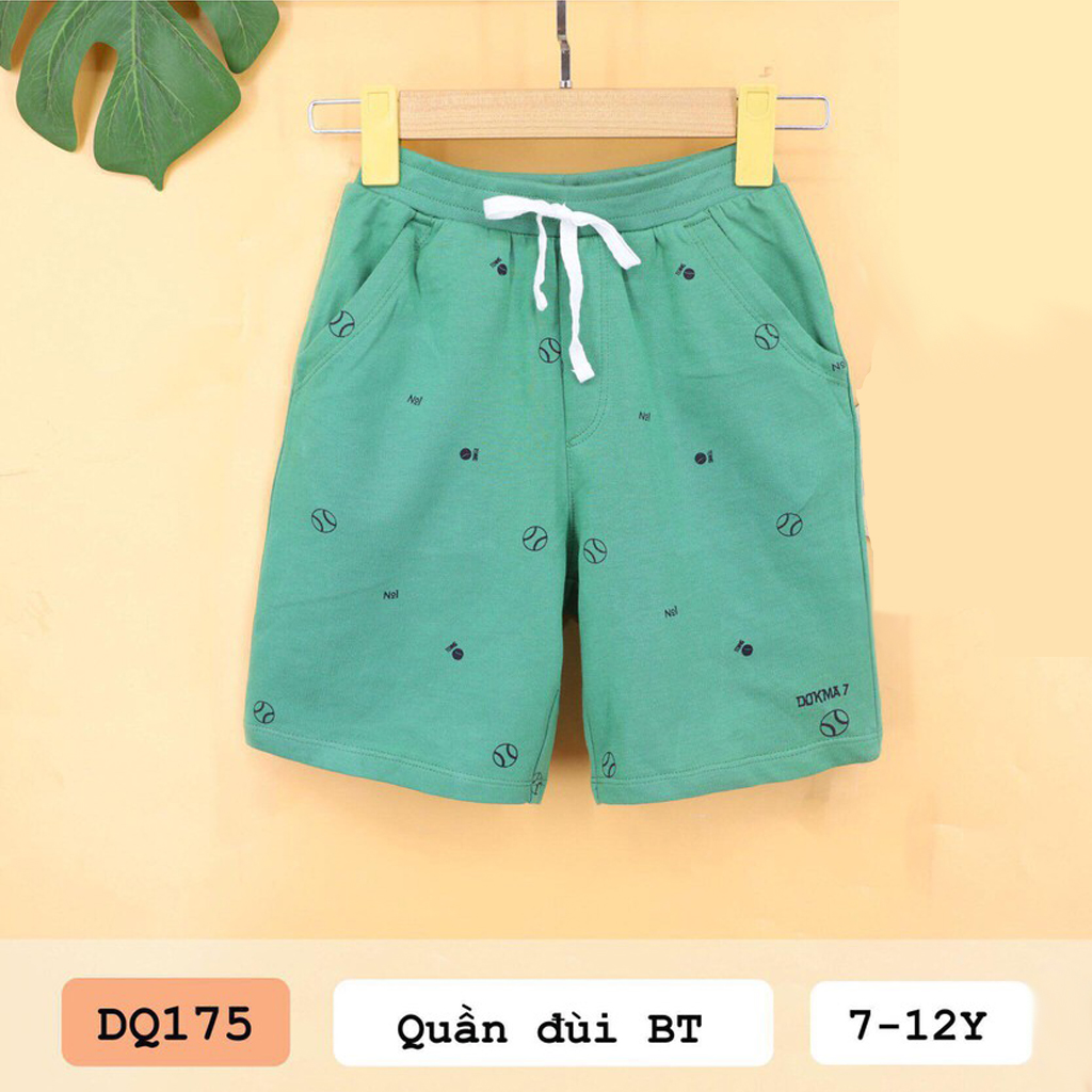 Quần bé trai quần short sooc ngố đùi bé trai cotton da cá chất cực đẹp 6-12T (22-42kg)