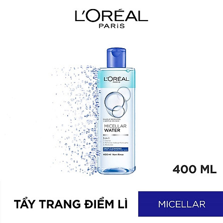 Nước Tẩy Trang L'Oreal 3 In 1 Micellar Làm Sạch Sâu (400ml)