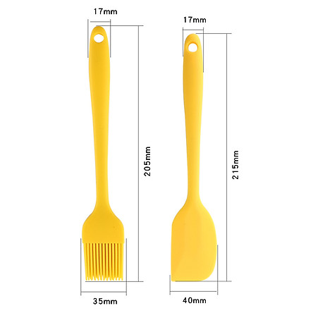 [Size Lớn] Set 2 món phới dẹt và cọ làm bánh cùng màu sắc 28cm