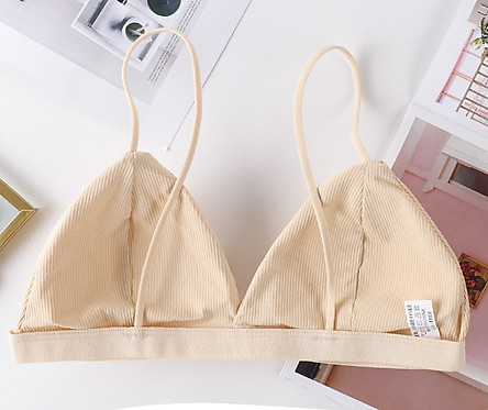 Áo Ngực Nữ Thun Gân Cotton Khoét Lưng Sâu Không Gọng Không Móc Cài Gợi - Áo Bra Kiểu Pháp Gợi Cảm Quyến Rũ - Cúp ngực Mỏng Nhẹ Nâng Phom