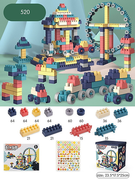 Bộ xếp hình lego 520 chi tiết