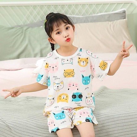  BT29Size90-150 (9-35kg)Bộ thun cotton cho bé bao thấm hútThời trang trẻ Em hàng quảng châu 