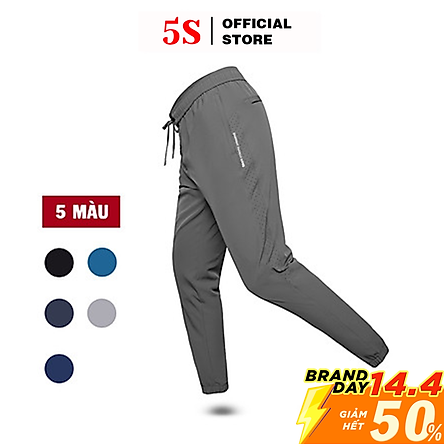 Quần Jogger Nam 5S Cao Cấp Vải Gió, Dáng Thể Thao, Bo Ống Trẻ Trung, Lưng Thun Thoải Mái