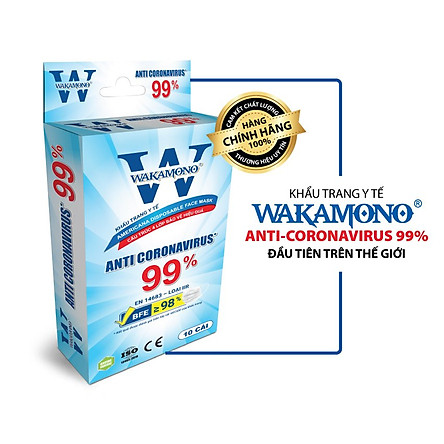 KHẨU TRANG Y TẾ WAKAMONO - (4 Lớp, Hộp 10 Cái)