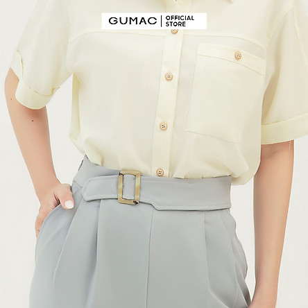 Quần tây nữ thiết kế basic phối khuyên GUMAC QB370