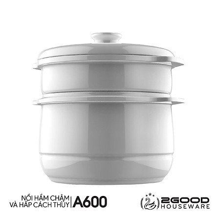 Nồi Hầm Cháo Cách Thủy 2 Tầng 2GOOD A600 (1.5L) - Hàng Chính Hãng