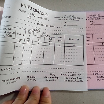 Phiếu xuất kho 2 liên 60 tờ A5