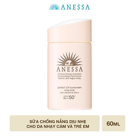 Sữa chống nắng dịu nhẹ cho da nhạy cảm và trẻ em Anessa SPF 50+ PA++++ 60ml